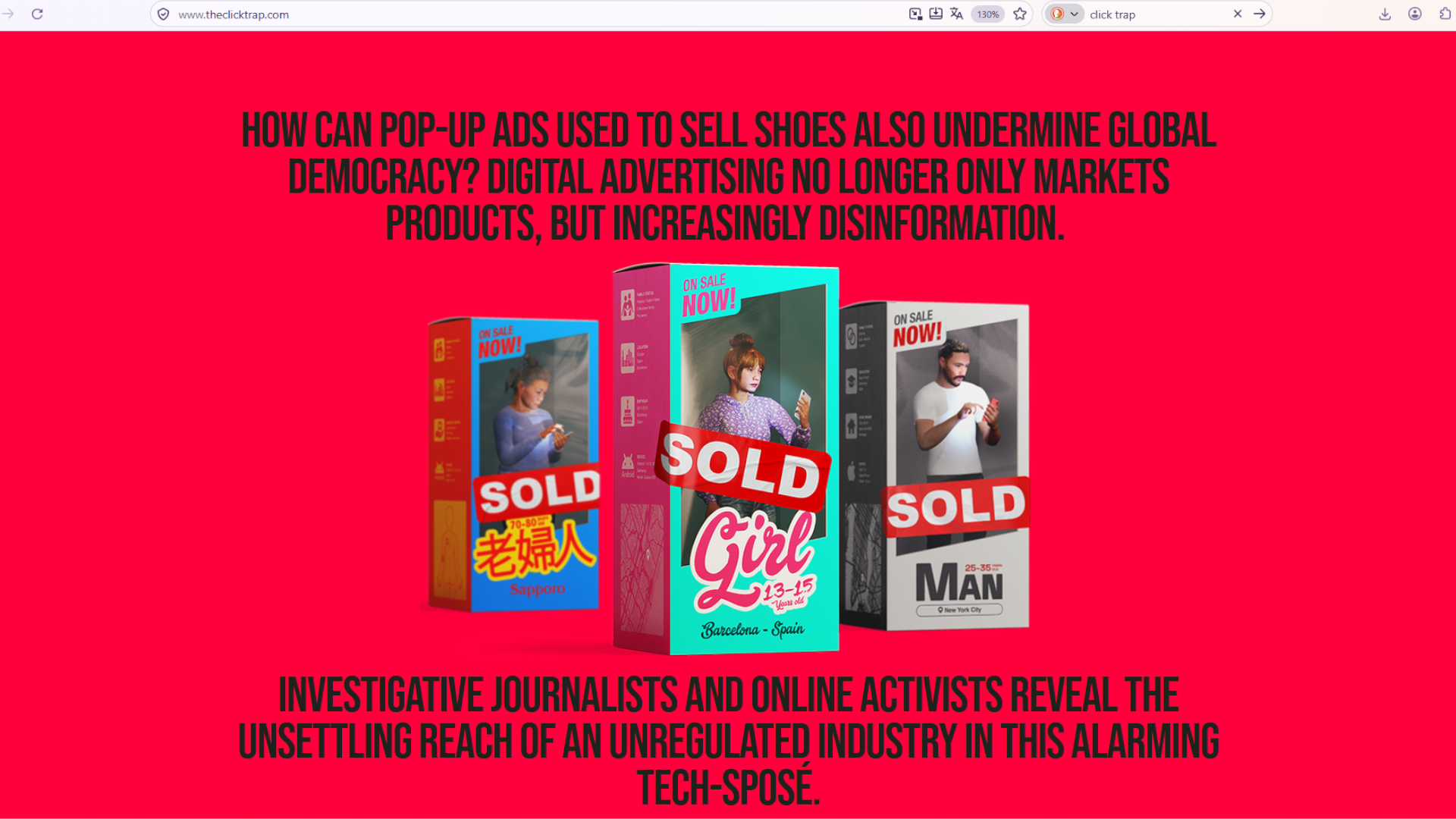 THE CLICK TRAP – Screening 23 October 20h